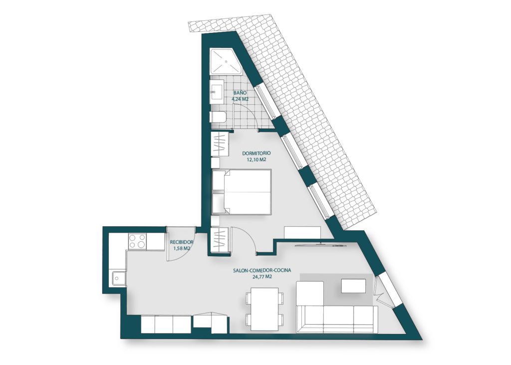 Edificio Séliva. Plano vivienda 2A