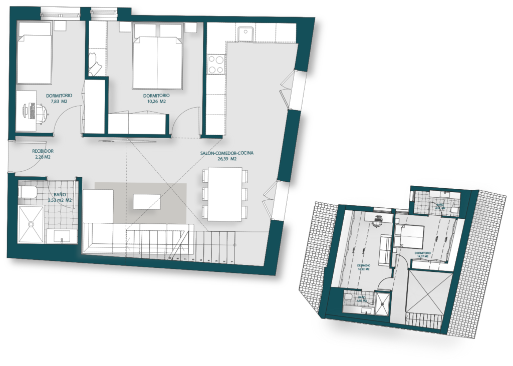 Edificio Séliva. Plano vivienda 2C